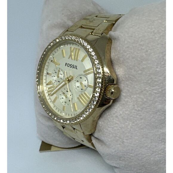 Fossil Cecile AM4482 Womens Gold Stainless Steel Analog Dial Quartz Watch HME419 - Picture 3 of 11